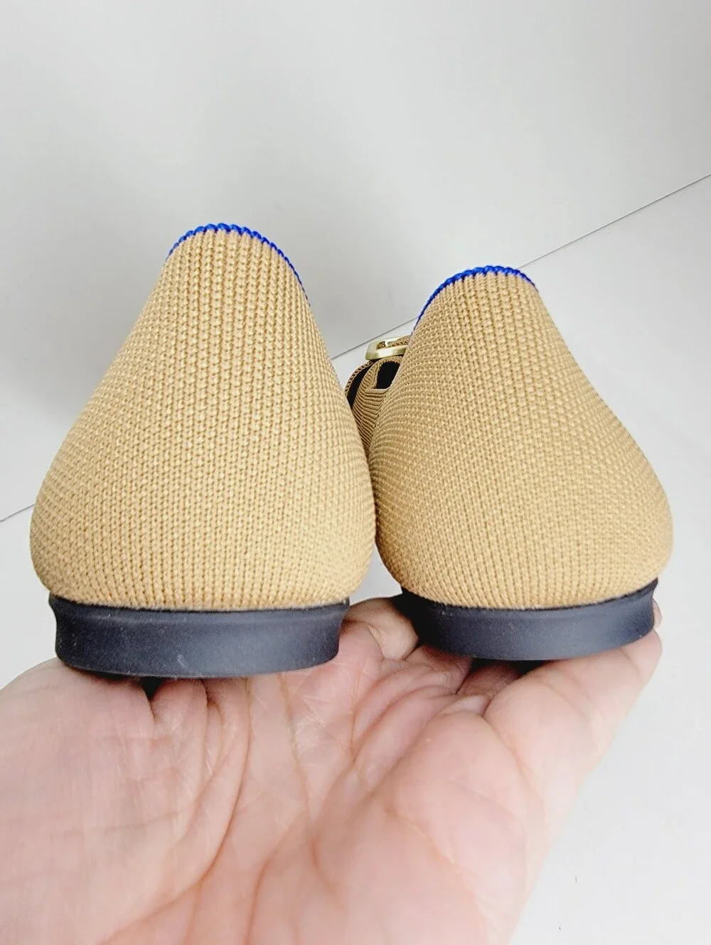 Rothy's The Enblem Wren Tan Round Toe Ballet Flat Size 11